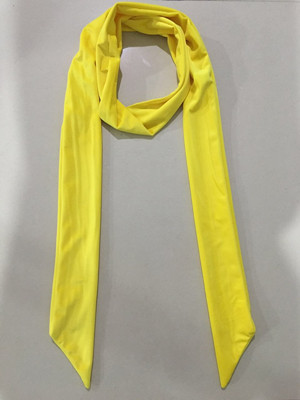 秋款拉绒长领巾黄色